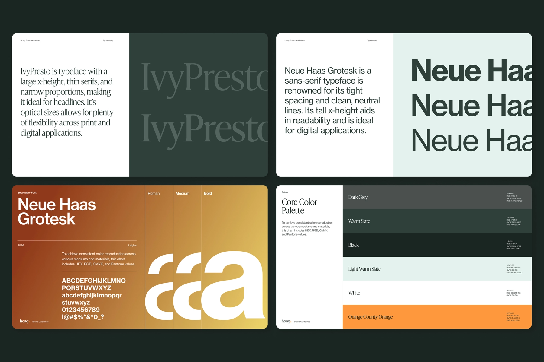 Hoag brand standards documented in Figma