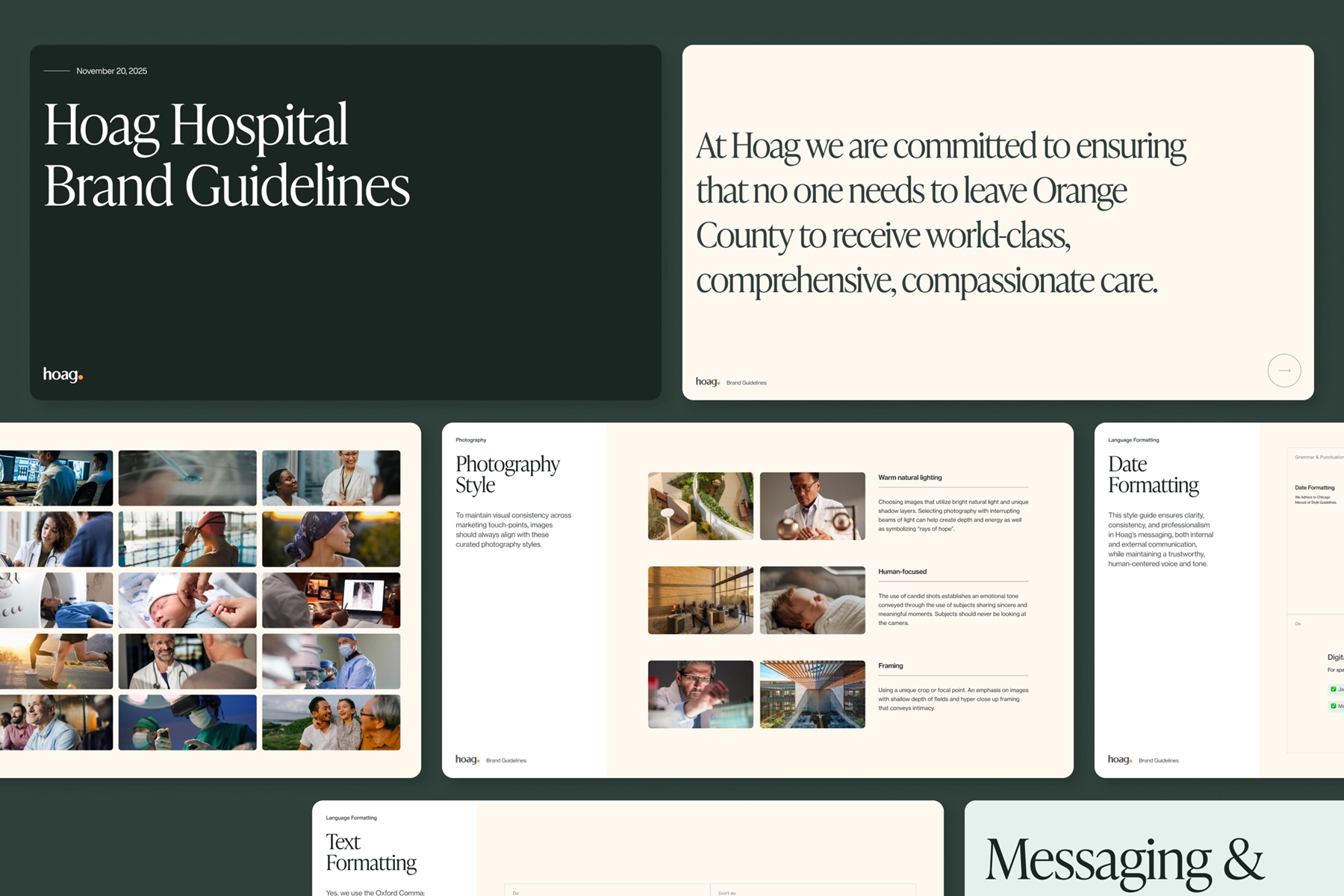 Hoag color and typography standards