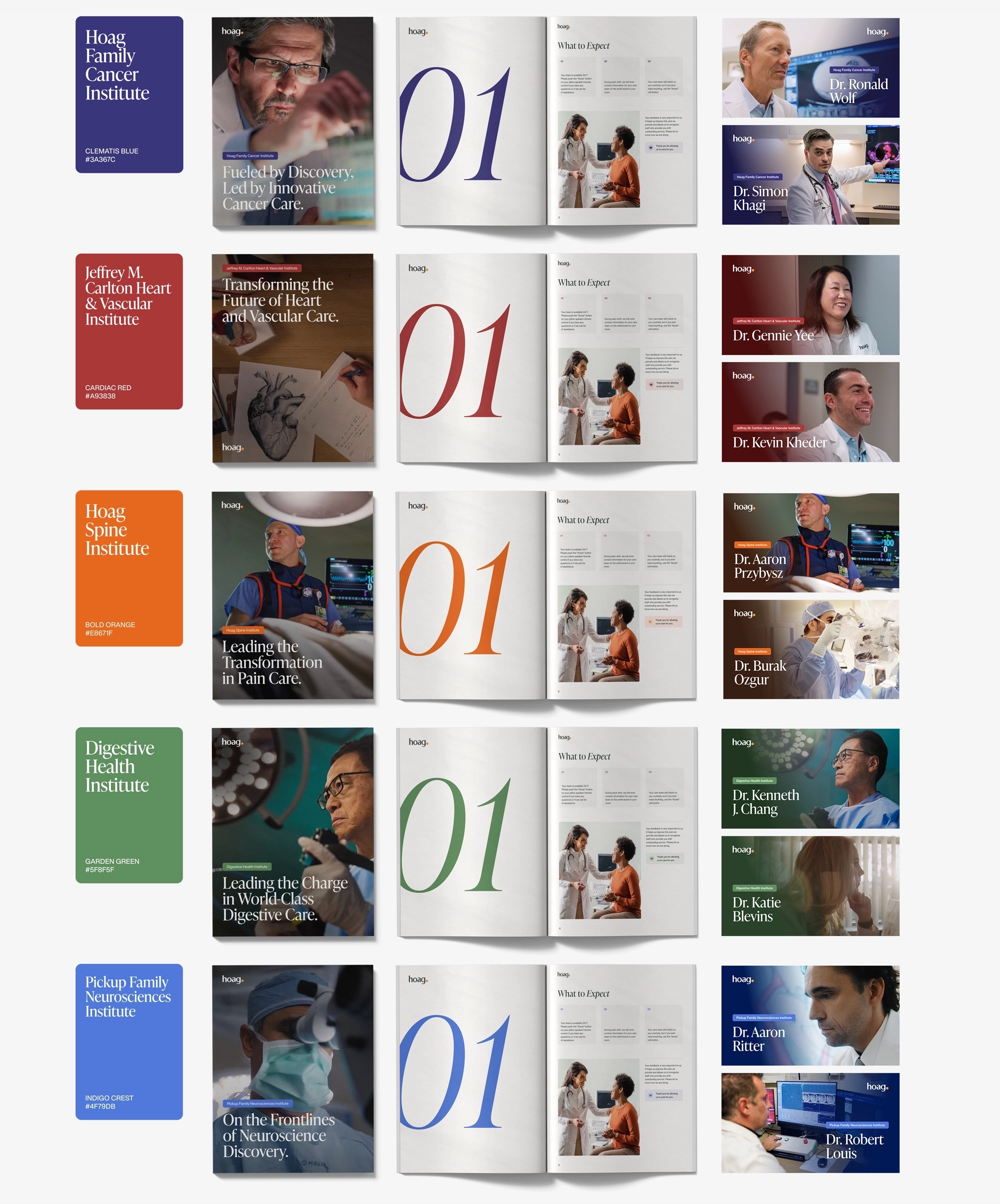 Hoag institute colors applied across patient communications
